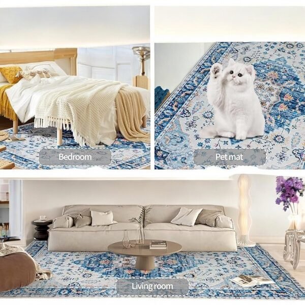 Taisier Home Blue Serenity Persian Rug - Image 3