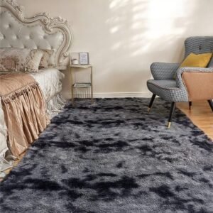 black and gray rug 1..
