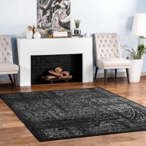 black and gray rug 4-