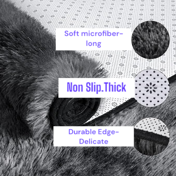 KING DARE Black and Dark Fluffy Gray - Image 3