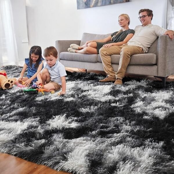 PAGISOFE Black White Grey Rug - Image 4