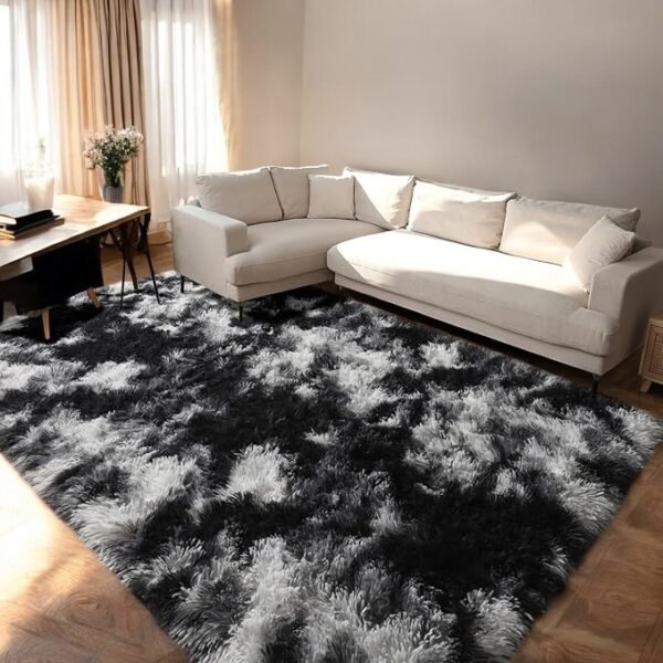 black and gray rug 7..
