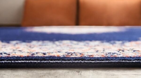 Unique Loom Persian Style Blue/Ivory Rug - Image 3