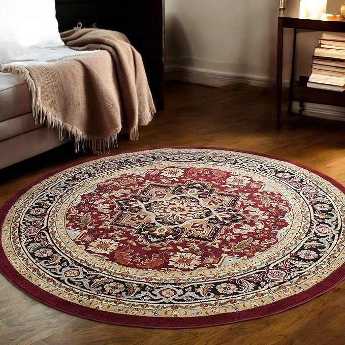 SAFAVIEH Lyndhurst 6′ Round Red Rug
