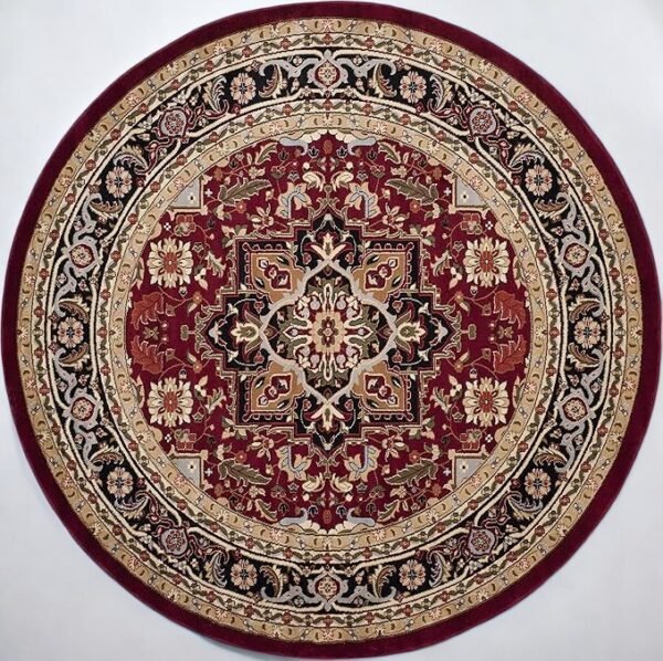 SAFAVIEH Lyndhurst 6' Round Red Rug - Image 3