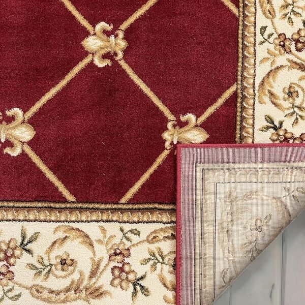Well Woven Oriental Luxurious Red Rug - Image 3