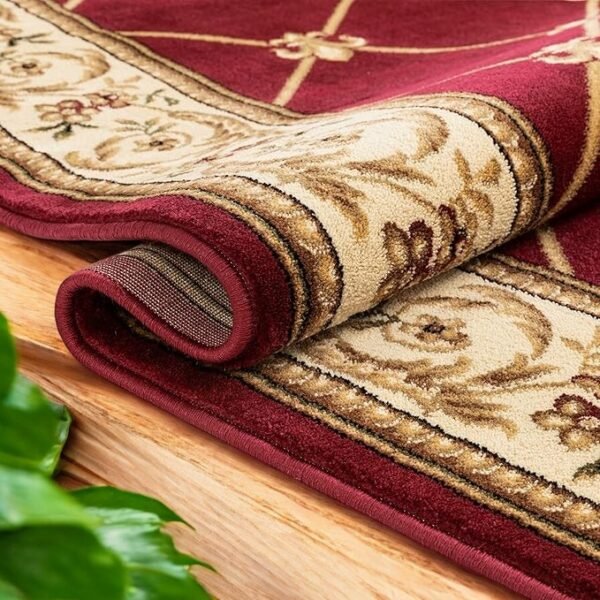 Well Woven Oriental Luxurious Red Rug - Image 5