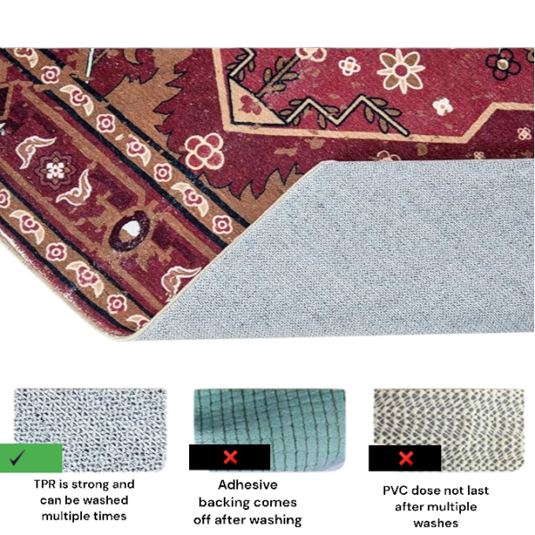 Aldopein Red Summer Tropical Oriental Rug - Image 4